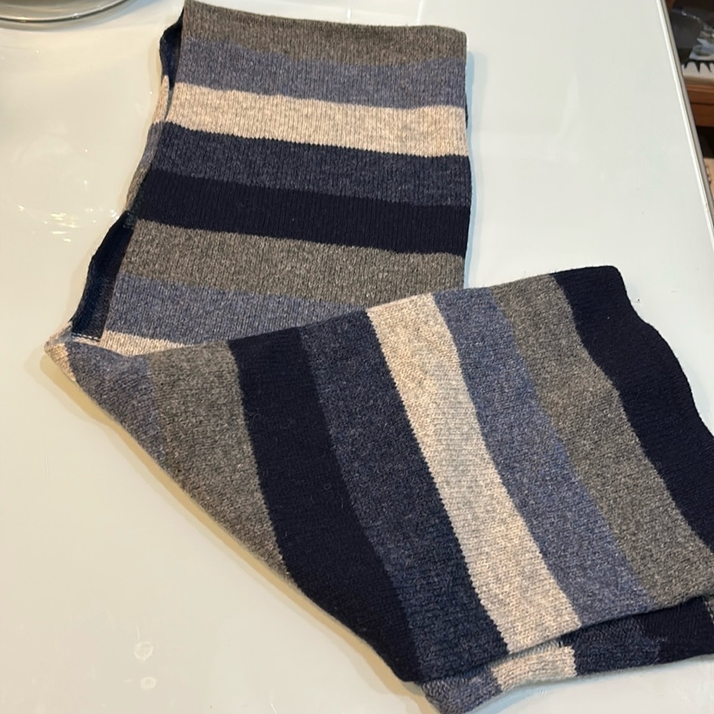 Long Wool Winter Striped Scarf By J . Crew Factory Store Unisex